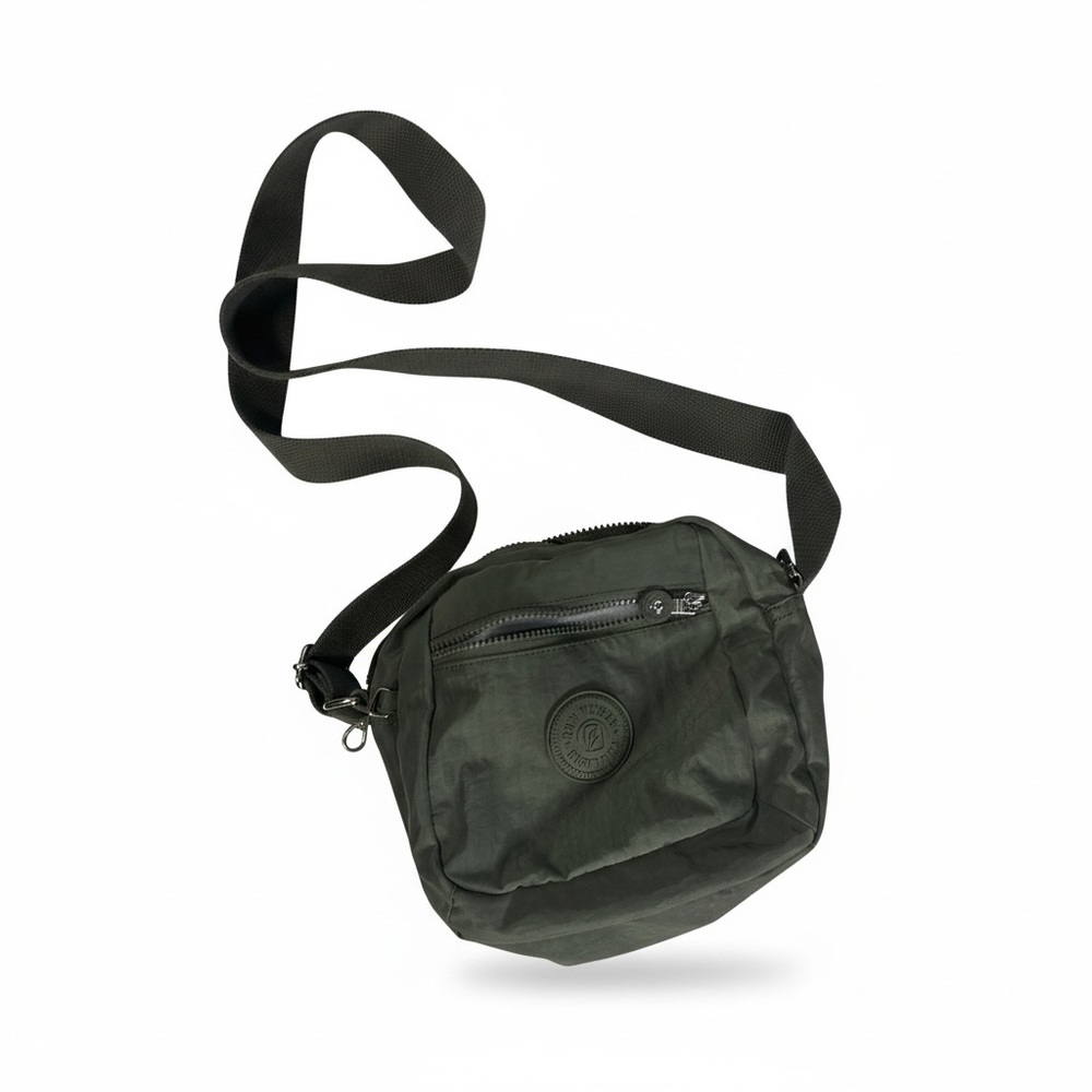 Bon Voyage Olive Green Nylon Crossbody Bag Lightweight Travel Everyday Purse